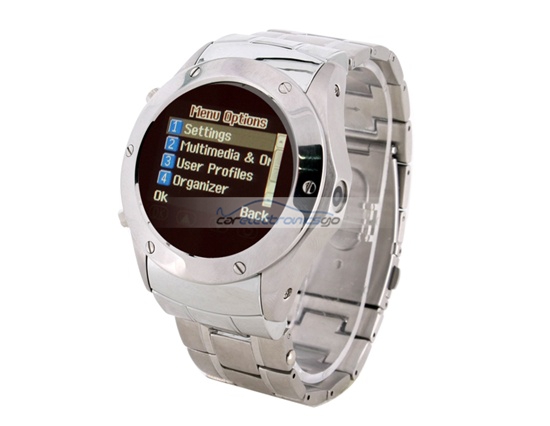 iParaAiluRy® 1.3" OLED Touch Single Sim Card Quad-band Watch Phone with FM Bluetooth Support 2GB TF Card (Silver)