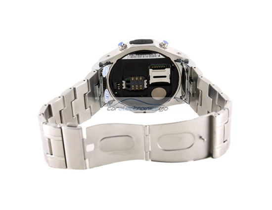 iParaAiluRy® 1.3" OLED Touch Single Sim Card Quad-band Watch Phone with FM Bluetooth Support 2GB TF Card (Silver)