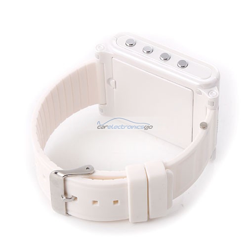 iParaAiluRy® AK912 Watch Phone MTK6225 Silicon Strap Single SIM Card Pinhole Camera FM Bluetooth 1.6 Inch Touch Screen- White