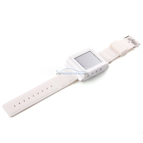 iParaAiluRy® AK912 Watch Phone MTK6225 Silicon Strap Single SIM Card Pinhole Camera FM Bluetooth 1.6 Inch Touch Screen- White