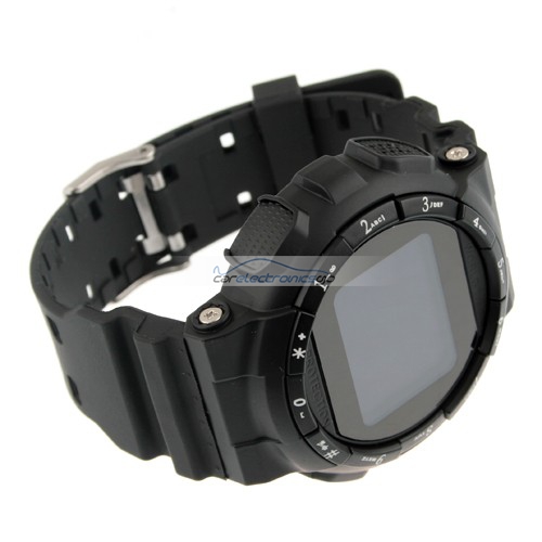 iParaAiluRy® GD920 Quad Band Bluetooth Camera 1.5 Inch Touch Screen Cellphone Watch Phone MTK6225 Black