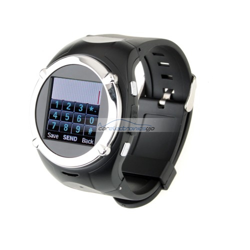 iParaAiluRy® MQ998 Watch Phone MTK6225 Quad Band Camera Bluetooth FM 1.5 Inch Touch Screen Cellphone - Black