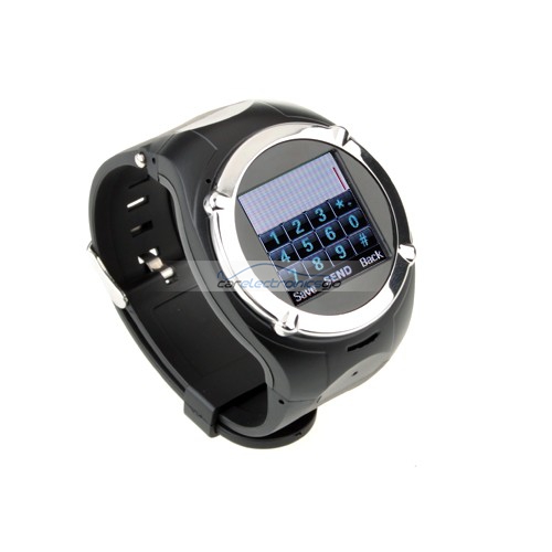iParaAiluRy® MQ998 Watch Phone MTK6225 Quad Band Camera Bluetooth FM 1.5 Inch Touch Screen Cellphone - Black