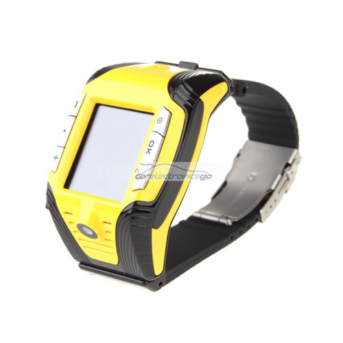 iParaAiluRy® F3 Quad Band Watch Phone MTK6225 1.3 Inch Touch Screen Camera MP3/MP4 with Bluetooth Earphone -Yellow