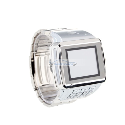 iParaAiluRy® X8 Watch Phone MTK6235 Dual SIM Card WiFi Java Bluetooth 1.5 Inch Touch Screen Cellphone - Silver