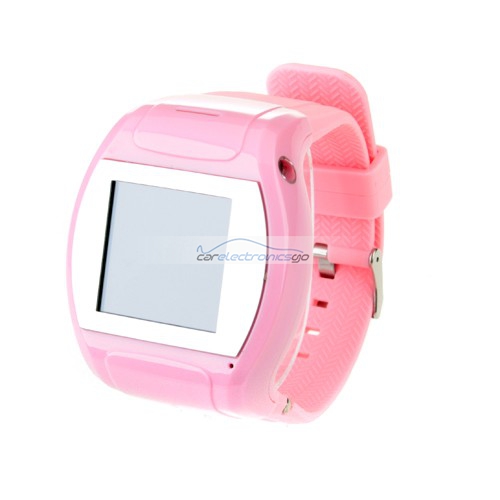 iParaAiluRy® MQ007 Watch Phone MTK6225 Quad Band 1.5 Inch Touch Screen Camera Bluetooth FM Cellphone with Bluetooth Earphone - Pink