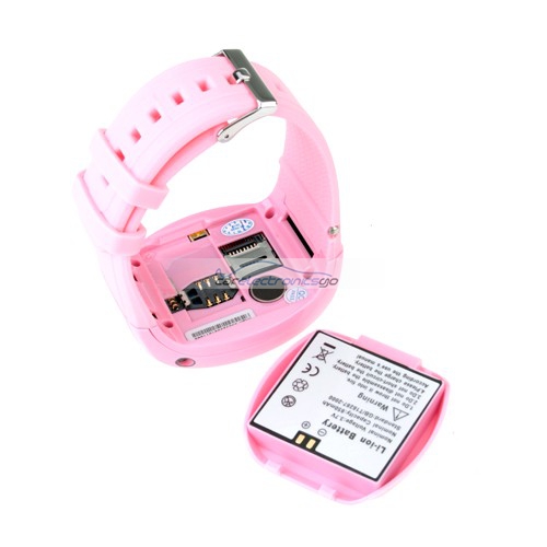 iParaAiluRy® MQ007 Watch Phone MTK6225 Quad Band 1.5 Inch Touch Screen Camera Bluetooth FM Cellphone with Bluetooth Earphone - Pink