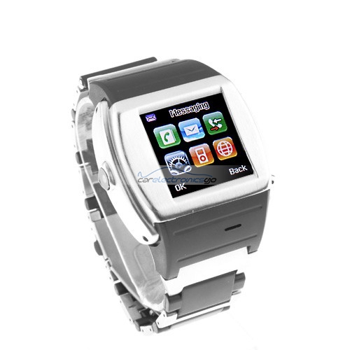 iParaAiluRy® MQ008 Watch Phone Quad Band 1.5 Inch Touch Screen Camera Bluetooth FM with Bluetooth Earphone MTK6225- Silver