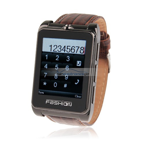 iParaAiluRy® S9110 MTK6225 Quad Band Watch Phone 1.8 Inch Touch Screen Bluetooth Camera with Bluetooth Earphone - Brown