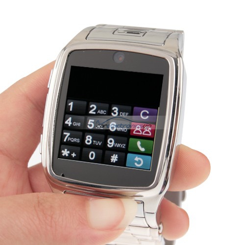 iParaAiluRy® TW810 MTK6225 Watches Style Cell Phone IPS Screen Bluetooth Java Camera Silver