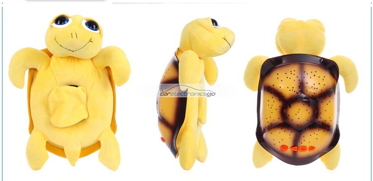 iParaAiluRy® Sleep Turtle With MP3 Playback Story Star  Projector With Pink Blue Yellow Color