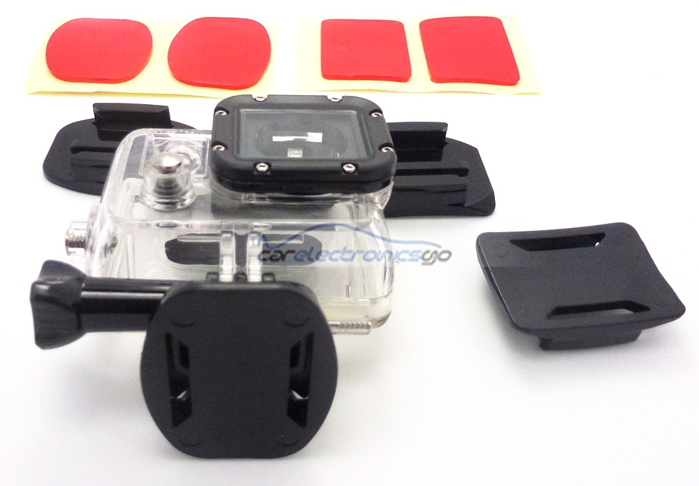 iParaAiluRy® 2x Flat Mounts & 2x Curved Mounts with adhesive pads for GoPro Hero 1 Hero 2 Hero 3