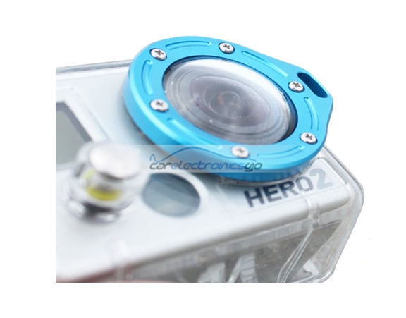 iParaAiluRy® Aluminum LANYARD RING Mount For GoPro Hero 2, blue, green, pink