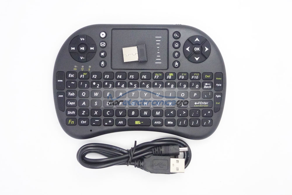 iParaAiluRy® New 2.4GHz Wireless 500-RF Black Mini Touch Pad Keyboard With US Layout For PC/smart TV/Android TV box