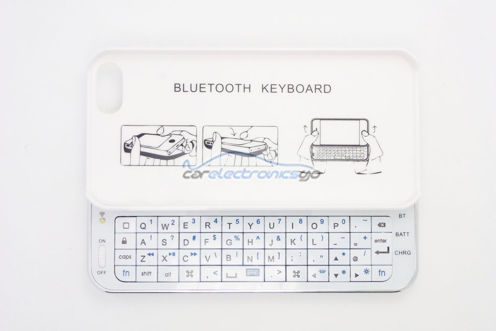 iParaAiluRy® New T5 Sideslip White Bluetooth Mini Keyboard For iPhone 5 With US Layout